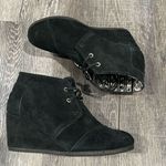 Toms black wedge booties a W 6.5 Photo 0
