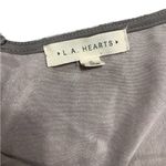 LA Hearts L.A. Hearts Strappy V Neck, Silver Gray Pink Velvet Mini Dress WORN ONCE. Size S Photo 9