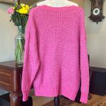 American Eagle Oversized V Neck Pink Sweater Photo 7