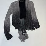 PatBo Ombre warp top metallic silver blouse XS Photo 2