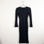 Oh Polly  Kiah Long Sleeve Backless Maxi Dress in Black Size 4 Photo 3