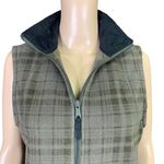 Columbia  Womens Fleece Vest Full Zip Plaid Outdoor Adventure Winter Green Small Photo 3