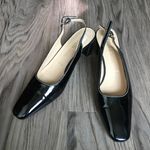 Nordstrom amalfi made in Italy leather square‎ toe 2” Heels Singleback Si… Black Size 6.5 Photo 0