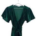 Baltic Born Andi Ribbed Emerald Velvet Wrap Dress Size Small Photo 4