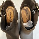 American Eagle ‎ Gray Bootie Women's 10 Strappy Buckle Chunky Western Boho Hippie Photo 2