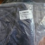 Lanston Dress Ruched Henley Long Sleeve Mini Navy Blue Casual Neutral Comfy Size M Photo 8