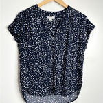 J. Crew Mercantile Shirt Womens Blue/White Ruffle Sleeve Size Small Blue Photo 0