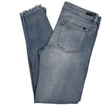 Nordstrom SP Black Label Ripped Knee Low Rise Skinny‎ Jeans Size 28 Blue Photo 2