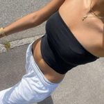 Beginning Boutique black ribbed tube top cropped Photo 0