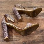 Shoe Land  Rose Gold Glitter Strappy Block Heels Photo 12