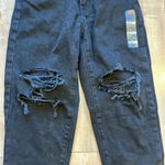 Levi's NWT  Women's High Waisted Mom Jeans, Black Destructed, 26 x 27 Photo 8