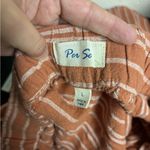 Per Se  Linen Blend Striped Wide Leg Pants Large Elastic Waist Summer Casual Photo 2