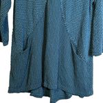 Habitat  Clothes to Live In Teal Blue Puckered Knit Top Small Lagenlook Artsy‎ Photo 4