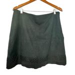 Loft Black Crochet Chic Skirt Size 14 Photo 0