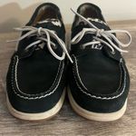 Sperry Top Sider Black Leather Boat Shoes Women’s Size 8.5 Animal Print Casual Photo 1