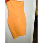 Likely Sherbet Orange Cap Sleeves One-Shoulder Packard Sheath Dress Size 4 Photo 6