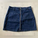 Madewell Utility Denim Full-Zip Mini Skirt Size 30 Photo 0