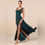 Lulus Love Me Forever Emerald Green Tie Photo 4