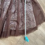 Alfred Angelo strapless formal dress brown lace women’s size 12 prom dance Y2K Photo 13