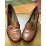 Enzo Angiolini Women's Heels Size 7.5M Brown Leather Loafer Pumps Photo 0