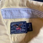 American Living  Yellow Embroidered Eagle Flag Button Down Shirt Size L Photo 2