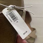 Gap NWT women’s gold open toe fabric leather slide shoes, size 10 Photo 10