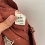 Good Luck Gem linen blend burnt Orange wide leg cropped pants large NWT Photo 7