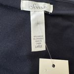 Soma Buttery Soft Jersey Black High Low 3/4 Sleeve Midi Dress Size L NWT Photo 5