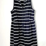 J.Crew  Womens Dress Small Blue Striped Button Down Tank Nautical Preppy Casual Photo 0