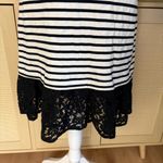 SEA NEW YORK Striped Lace Eyelet Trim Dress Size Small Black Photo 2