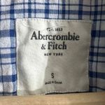 Abercrombie & Fitch SMALL Blue Plaid Relaxed Fit Button Up Shirt Long Sleeve Photo 6
