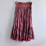 Reba  smocked-waist tiered maxi or midi skirt Size Large Photo 3