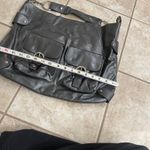 Kate Landry Black cowhide EUC Leather Hobo Shoulder Bag Silver Buckle Photo 3