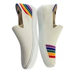 Rothy’s Women’s Pride SF Slip On White Sneaker Rainbow Size 10.5 LGBTQ Washable Photo 3