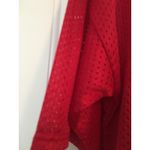 J & Sky Women's Size Jersey Top Short Sleeve Cropped Red Photo 2