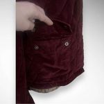 Eddie Bauer EDDIE BAUER Women's Burgundy Corduroy Quilted Jacket Small | EUC Photo 3