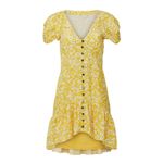Wish  Golden Bloom Yellow White Ditsy Daisy Floral Dress Womens Size Small Photo 2