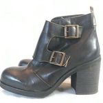 Jeffrey Campbell Black Ankle Booties with Buckles and Chunky Heels sz 9.5 Photo 0