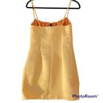 H:ours  Aymara Yellow Bustier cutout mini dress Photo 5