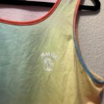 Malibu CA Beach Tie Dye Green Orange Cropped Tank Top Sleeveless Tee Siez Large Blue Photo 2