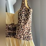 Cache  leopard and yellow silk mini dress Photo 4