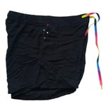 Feeling pound unisex medium black shorts rainbow drawstring loose fit comfy Photo 4
