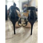 Charles David  Black Patent Leather Strappy Stiletto Heel Photo 5