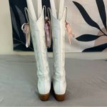 Princess Polly Billini Urson Cowboy Boots 5, White Faux Leather, Knee High Photo 8