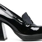 ALOHAS Patent Leather Loafers Women’s Size 9 Black Block Heel Slip Photo 0