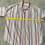 Madewell Oversized Boxy Button Up Striped Flannel Short Sleeve Top Women's XXS Photo 4