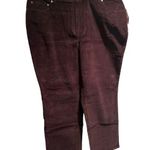 L.A. Blues  Vintage Corduroy Pants Wilshire Wide Leg Stretch Chocolate Womens 24W Photo 0