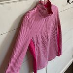 Tommy Bahama  Islandzone Aubrey Pink‎ Stripe Pullover Half Zip Women's M EUC Photo 3