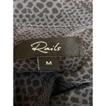 Rails  100% Silk Womens Black Snakeskin Print Long Sleeve Button Down Shirt Top M Photo 2