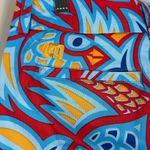 Loudmouth Gold Shorts Womens 6 Multicolor Cotton Stretch Graphic Psychedelic Red Photo 2